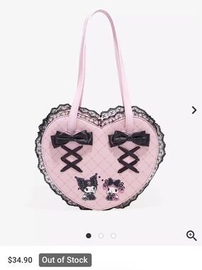 Her Universe My Melody X Kuromi Lolita Figural Heart Bag